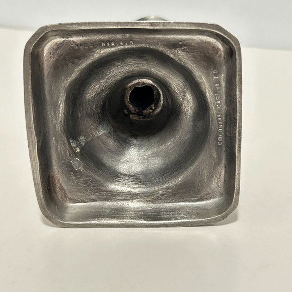 Vintage Colonial Casting Meriden Pewter Candlestick Candle Holder 9” Silver Tone - Picture 4 of 16